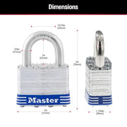 Master Lock Silver / 1 / 1 Pack Keyed Padlocks