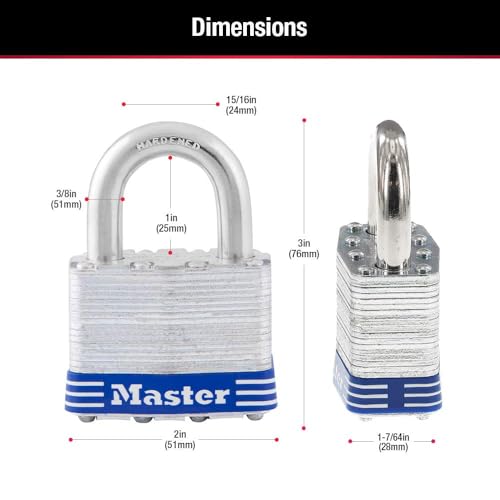 Master Lock Silver / 1 / 1 Pack Keyed Padlocks