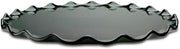 Delfin 13" x 1" Black Round Ruffle Tray