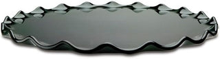 Delfin 13" x 1" Black Round Ruffle Tray