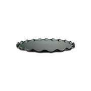 Delfin 13" x 1" Black Round Ruffle Tray by Delfin Design – 13", Melamine, Black, Model TRD-13RF-010