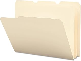 SMEAD Poly File Folder, 1/3 - Cut Tab, Letter Size, Manila, 12 per Pack (10510)