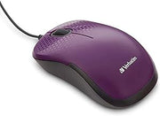Verbatim Silent Corded Optical Mouse – Purple