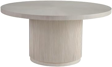 Starlight Canyon Home Oak and Poplar Solid Wood Round Dining Table, Hand-Finished Pedestal Kitchen Dining Table with Adjustable Levelers