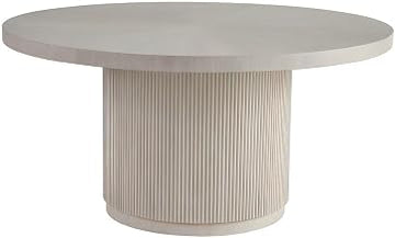 Starlight Canyon Home Oak and Poplar Solid Wood Round Dining Table, Hand-Finished Pedestal Kitchen Dining Table with Adjustable Levelers