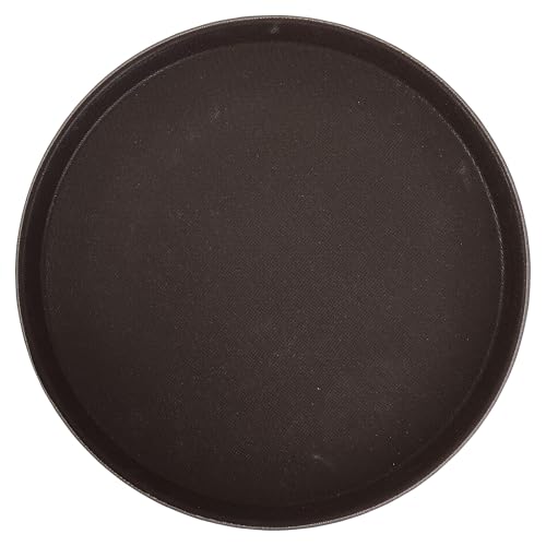 Winco 16 / Round / Brown Serving Trays