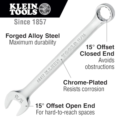 KLEIN TOOLS 7/8-Inch / Silver / 1 Combination Wrenches