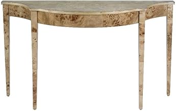Chester 54" W Demilune Console Table - Light Brown