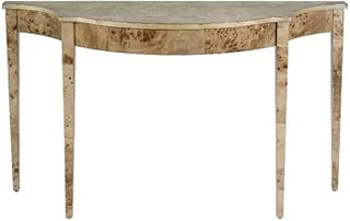 Chester 54" W Demilune Console Table - Light Brown
