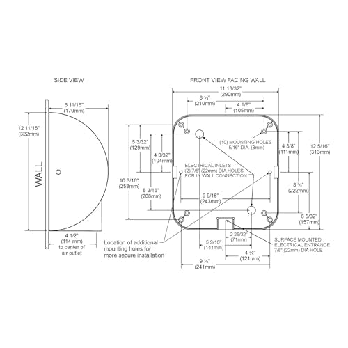 XLERATOR 12.5 amps; 110 volts / Noise Reduction Nozzle / Brushed Stainless Steel Bath