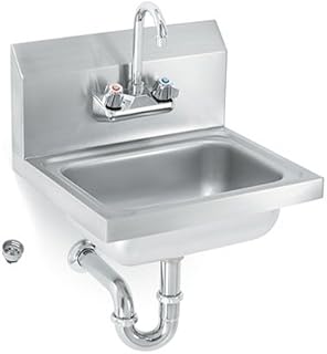 Vollrath K1410CS Sink with splash guards strainer and gooseneck faucet