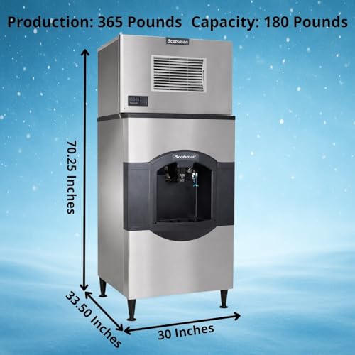 Scotsman 365 lb / Day - 180 lb Ice & Water Bin / 180.0 pounds / 1 Ice Makers
