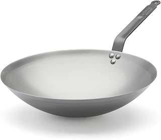 de Buyer 5114.35 Iron Steel Carbone Plus Wok For Induction Hob