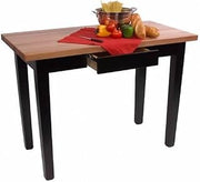 John Boos Rectangular Table in Cherry Edge Grain Top (48 x 30 with 2 Shelves)