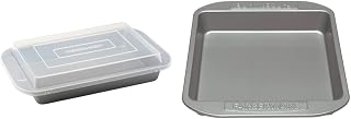 Farberware Nonstick Bakeware Baking Pan With Lid/Nonstick Cake Pan, Rectangle - 9 Inch x 13 Inch, Gray & Square - 9 Inch, Gray
