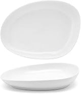 Front of the House DSP032WHP23 8" Oval Kiln Plate, Diameter ", 8" L x 6" W x 1" H, White (Pack of 12)