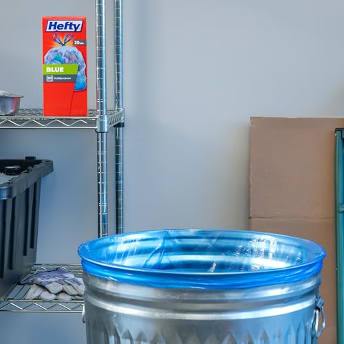 Hefty 36 Count (Pack of 1) / Blue / 107.0 liters Trash Bags