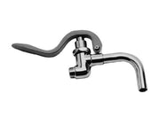 Spray Valve with Angled Nozzle Outlet by T&S Brass – not_applicable, 1.0 load, Polished Chrome plated brass valve body and tubular spout, White, Model 002866-40