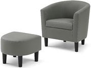 Glory Furniture Salem G00201-C Chair+Ottoman Gray