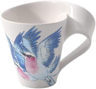 Villeroy & Boch NewWave Caffè New Wave Coffee Mug Lilac-Breasted Roller, 300 ml, Height: 11 cm, Premium Porcelain, Purple