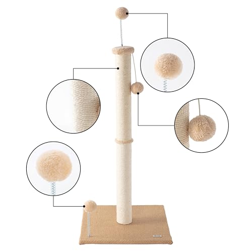 THE LICKER STORE Brown/Cream / 15.5 x 15.5 x 38 / Modern Scratching Posts