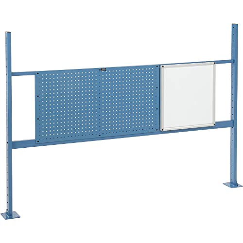 18"W Whiteboard and 36"W Pegboards Mounting Kit for 72"W Workbench - Blue by Global Industrial – 72"W x 19"H, Blue, Model 319170BL