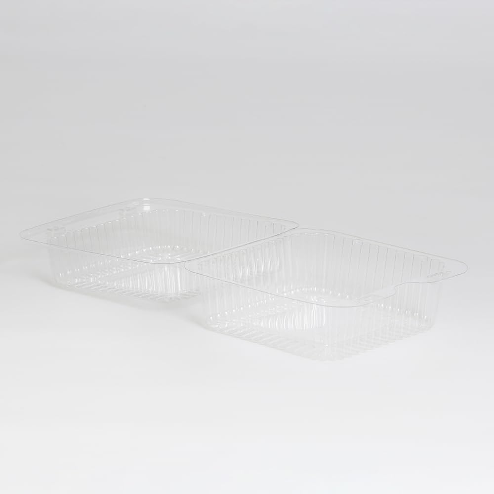 Inline SureLock 6 1/16" x 6 7/16" x 3 5/16" Clear Hinged Plastic Deli Container - 500 per Case by Inline Plastics Corporation – Plastic, Clear, Model SLP25