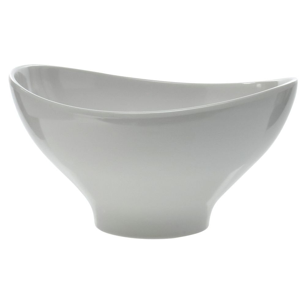 Serving Bowl White Oval 123 oz Curved Melamine - 11 1/2"L x 10 3/8"W x 6 1/2"H by HUBERT – 123.0 ounces, Melamine, White, Model 6512-W