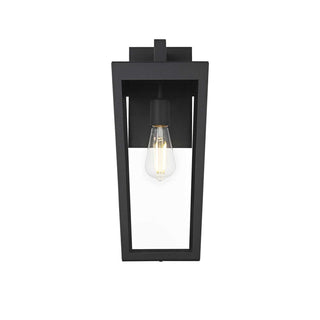 William One Light Outdoor Wall Sconce Black by Lighting Design – Iron, Black