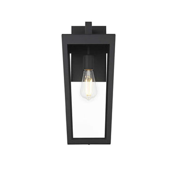 William One Light Outdoor Wall Sconce Black by Lighting Design – Iron, Black