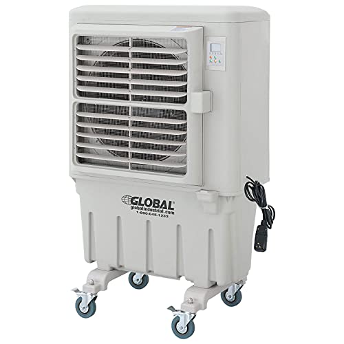20" Evaporative Cooler Fan by Global Industrial – 18"L x 33"W x 55"H, Abs Plastic, White, Model 600580