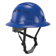 Ergodyne Blue / 6.5 - 8 (21in - 25 in / 53cm - 63.5cm) / Full Brim Safety Helmet - Type 2, Class C Head Protection