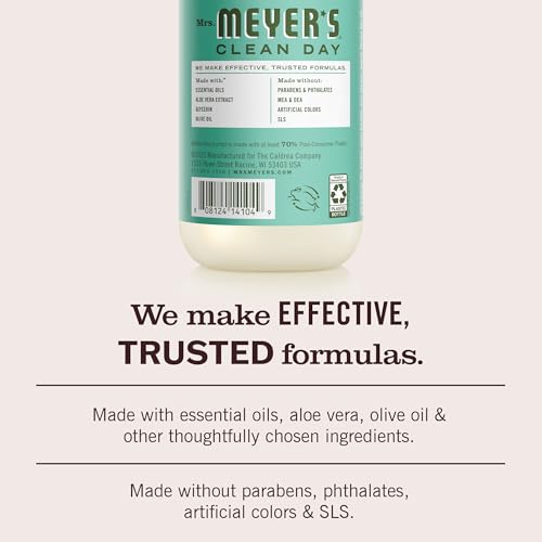 Mrs. MEYER'S Basil / 12.5 Fl Oz (Pack of 1) / No Color Diet & Sports Nutrition
