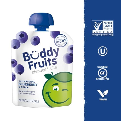 Buddy Fruits Blueberry / 3.2 Ounce (Pack of 18) / 1 Applesauce