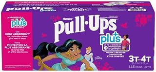 Huggies Pull-Ups Girls' Potty Disposable Training Pants, Size 3T-4T (32-40 lbs), 116 Count, Exclusive Princes Designs