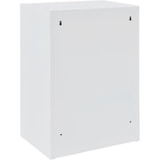 Clear View Wall Storage Cabinet with Locking Recessed by Global Industrial – 18"W x 12"D x 26"H, Alloy Steel, Off White, Model 269875CV-WH