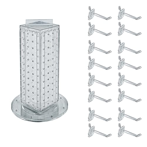 Azar Displays 13"H x 9"D x 4"W / Clear / Pegboard + Hooks Pegboard Hooks