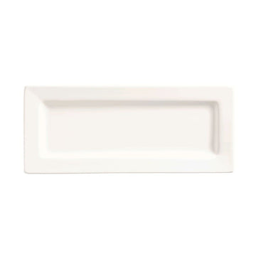 World Tableware 10-3/4" Slate Rectangular Plate by Libbey – Large, Porcelain, White, Pack of 12, Model 795-343
