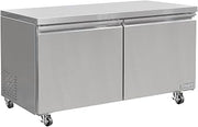 61 1/5" W Undercounter Freezer w/ (2) Sections & (2) Doors, 115v