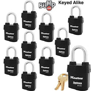 Master Lock 10 Pack / Black / 1 Keyed Padlocks