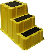 3 Step Nestable Plastic Step Stand - Yellow 25-3/4"W x 42" D x 29" H