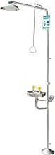 Global Industrial Emergency Combination Shower w/Eyewash Station, Stainless Steel
