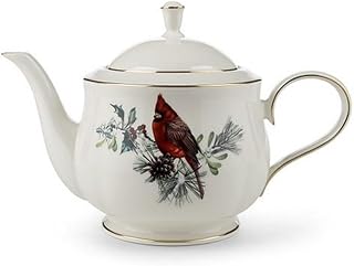 Lenox Winter Greetings Gold-Banded Teapot