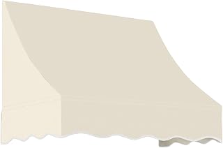 Awntech 3' Nantucket (40.5"-31"-24") Curved Slope Fixed Awning, Linen