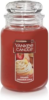 Yankee Candle Sugared Cinnamon Apple Large Jar Candle, Fruit Scent