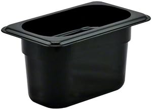 Cambro 94CW110 Black Camwear 1/9 Size x 4" D Food Pan