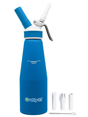 Accent Dispenser by Whip-It! – 1 Liter, Aluminum, Blue, Model DC-Acc-L06R