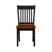 Wooden Dining Chair with Ladder Back by Furnifact – Wood, Black & Cherry, Pack of 2