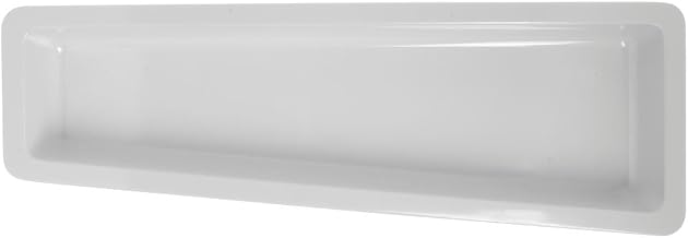 HUBERT Serving Bowl Display Bowl 1/2 Size Long White Melamine Edgeware - 12 1/4 L x 7 1/4 W x 2" D