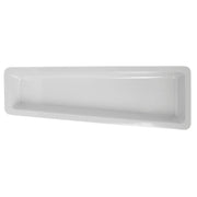 Serving Bowl Display Bowl 1/2 Size Long White Melamine Edgeware - 12 1/4 L x 7 1/4 W x 2" D by HUBERT – Melamine, White, Model H0146-WHITE